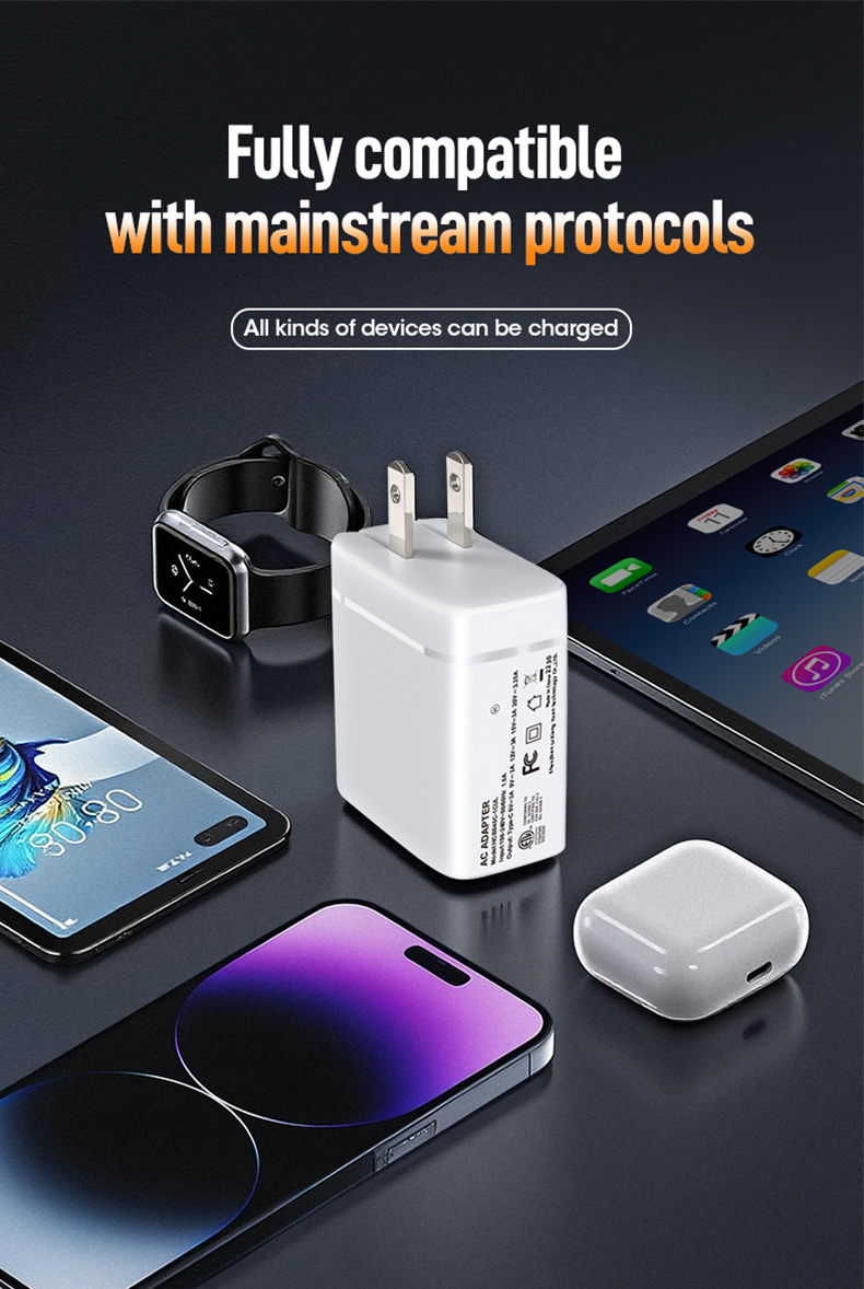 The 45 Watt USB-C Charger is a Super Fast Charger PD 45W, delivering efficient power for quick device charging. This compact 45W USB-C Power Charger supports multiple gadgets, ideal for travel and daily use.