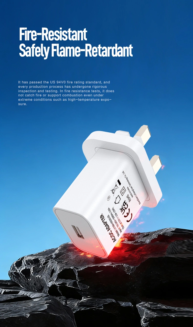 The 5v 2a phone charger delivers 10W fast charging with universal 100-240V input. Features smart IC technology, triple protection (OCP/SCP/OVP), and compact plug-in design. CE/FCC certified for smartphones, tablets, and FDA-cleared medical equipment.