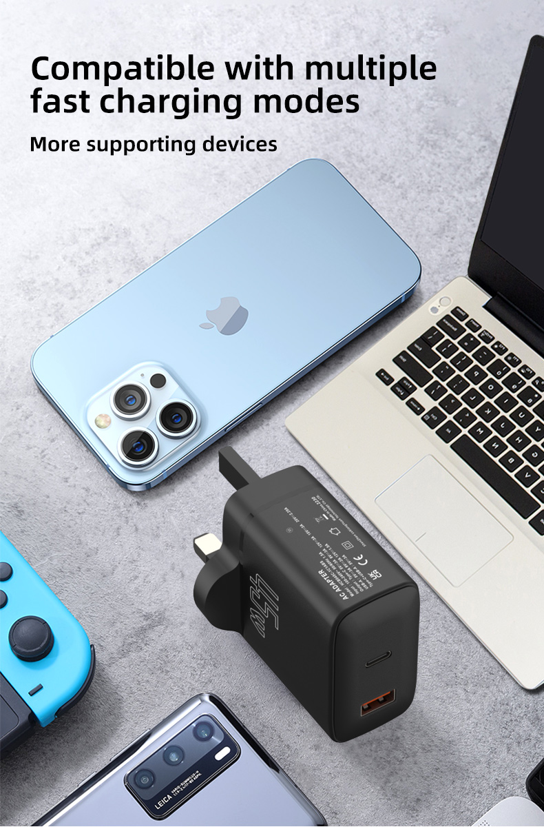 This bundle includes a 45 Watt USB C charger, Samsung travel adapter 45W, and a 45W PD power adapter Samsung, making it a convenient and efficient charging solution for your devices.