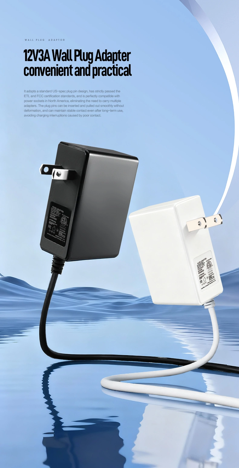 The Power Adapter 12V 3 Amp delivers stable 36W DC power with universal 100-240V input. Features industrial-grade over-voltage/short-circuit protection, LED power indicators, and rugged housing. CE/UL certified for reliable use with routers, CCTV systems, LED lighting, and 12V battery charging applications.