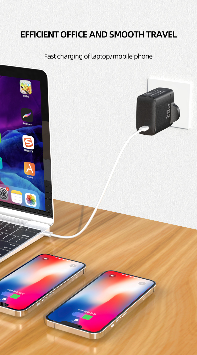 pd 65w usb c gan charger