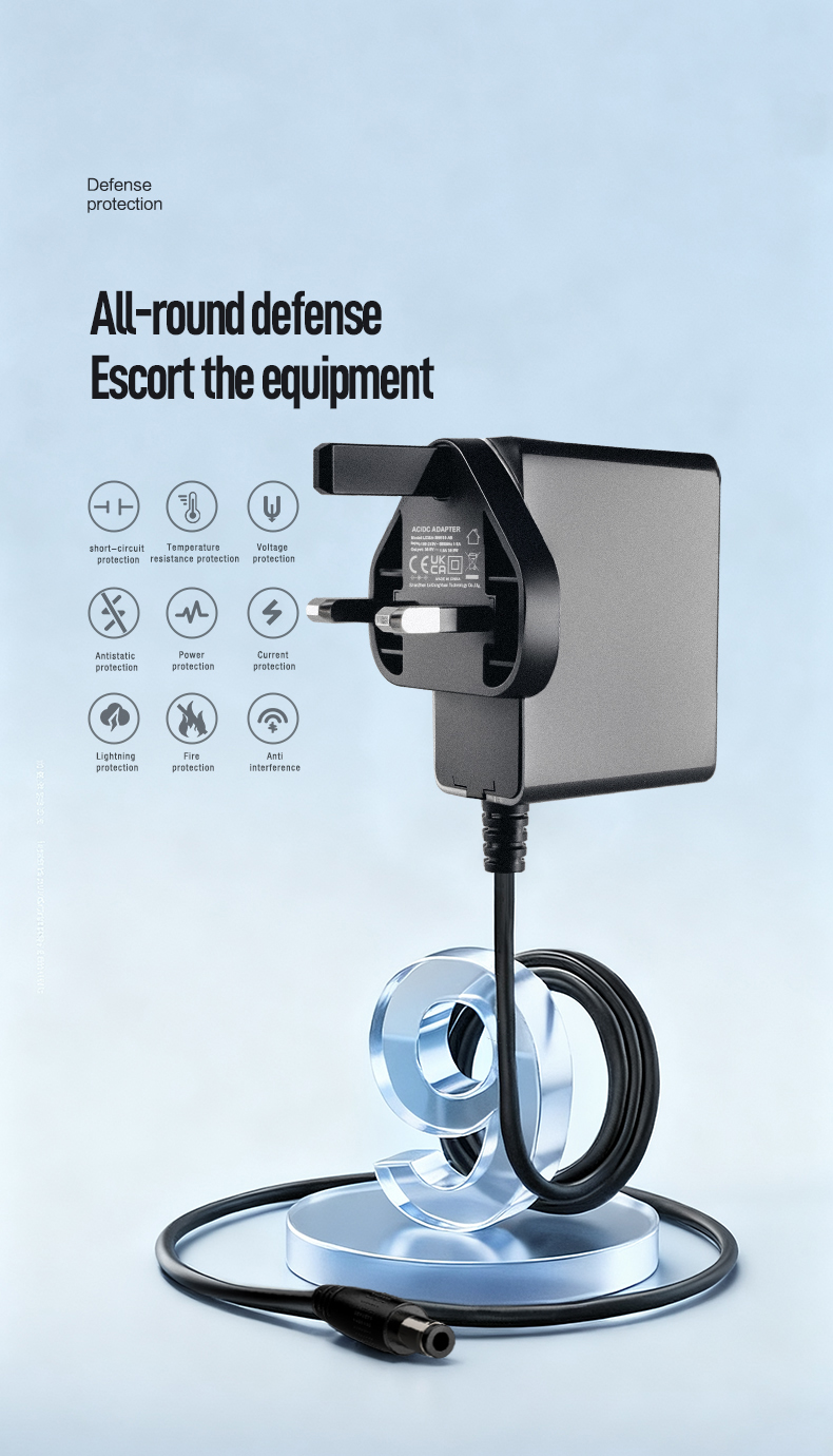 The SWITCHING ADAPTER 24V/1.25A delivers efficient 30W DC power with >85% efficiency and universal 100-240V input. Features industrial-grade over-voltage/short-circuit protection, ±3% voltage stability, and auto-overheating shutdown. CE/UL certified for LED lighting, audio amplifiers, and network equipment.