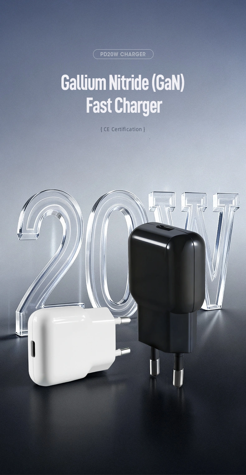 The 20W wall charger delivers fast, efficient power for iPhones and Android devices. Its compact plug-in design saves space while PD 3.0 technology enables 50% charge in ~30 minutes. Features universal 100-240V input, built-in surge protection, and foldable plugs for travel. Ideal for rapid, safe charging anywhere.