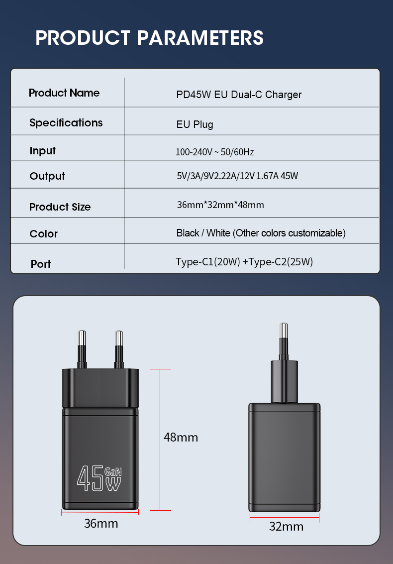 This safety-certified samsung 45w super fast charger supports 45W super fast charging 2.0, with full multi-layer protection, delivers ultra-stable fast charging for all compatible Samsung flagship smartphones.