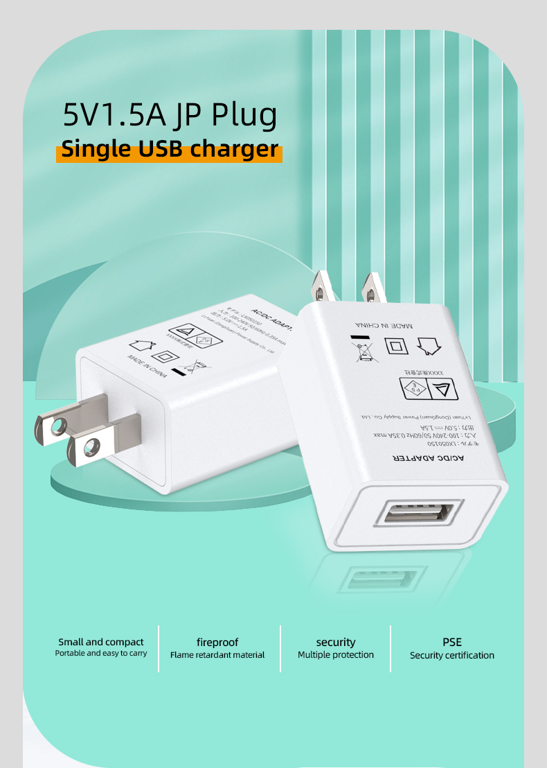 The 5V 1.5Amp charger is a fast and efficient charging solution for your USB-powered devices, delivering reliable power for all your needs.