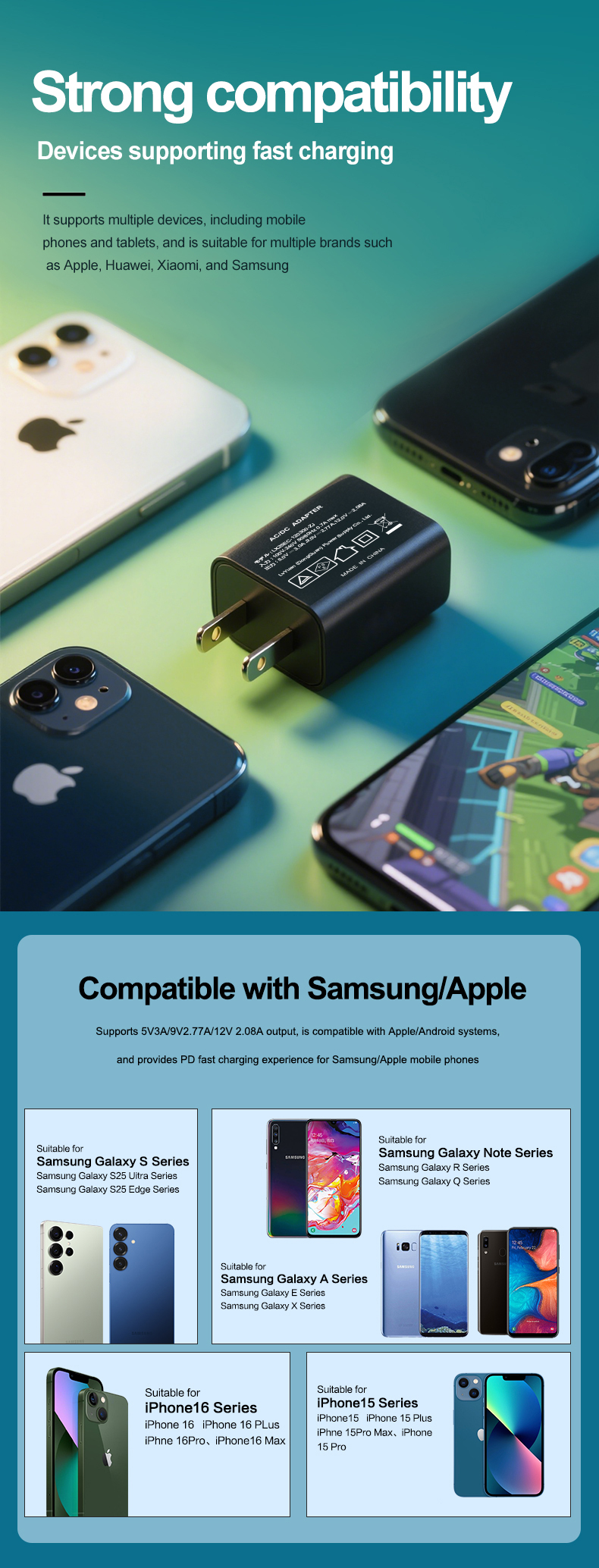 Our 25 Watt Charger delivers fast, efficient power. Perfect among versatile 25W Chargers, this compact 25W USB-C PD 3.0 Wall Charger rapidly charges phones and tablets using the advanced Power Delivery standard. A power-packed, essential charging solution.