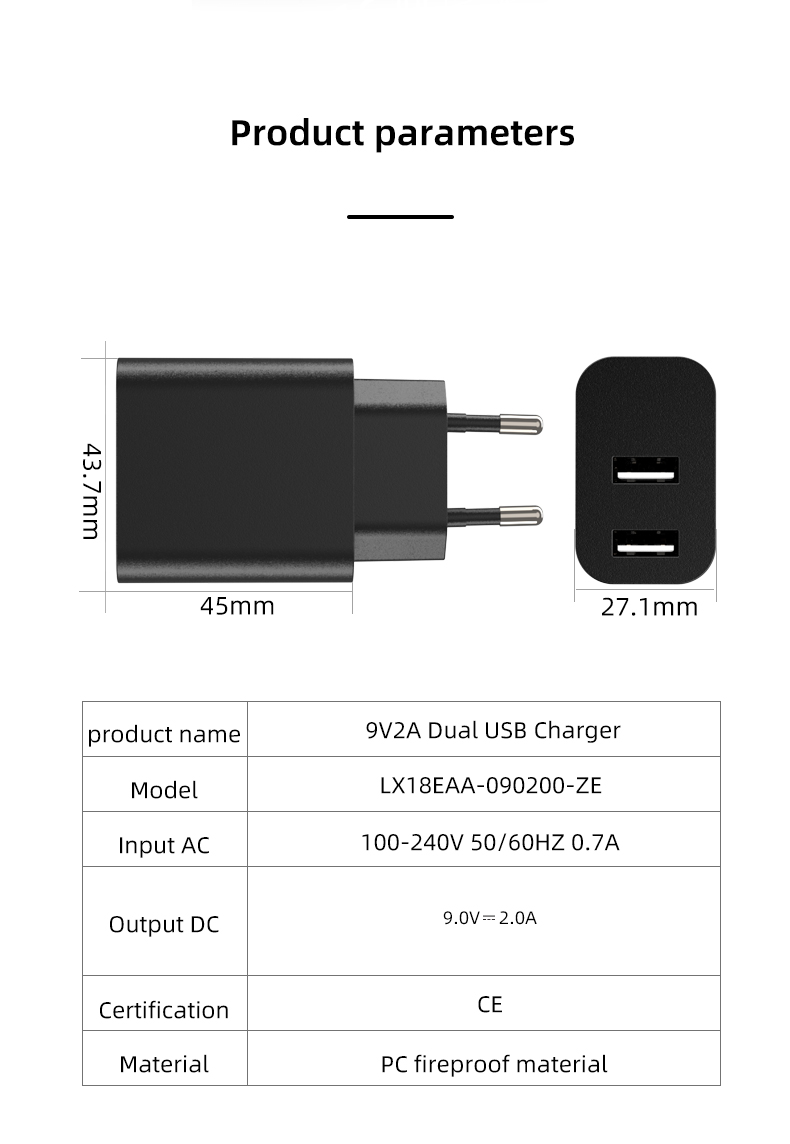 A 9V 2A power adapter is a device that converts AC voltage to DC voltage with an output of 9 volts and a maximum current of 2 amperes, usually used to power electronics such as routers, modems, and other small devices.