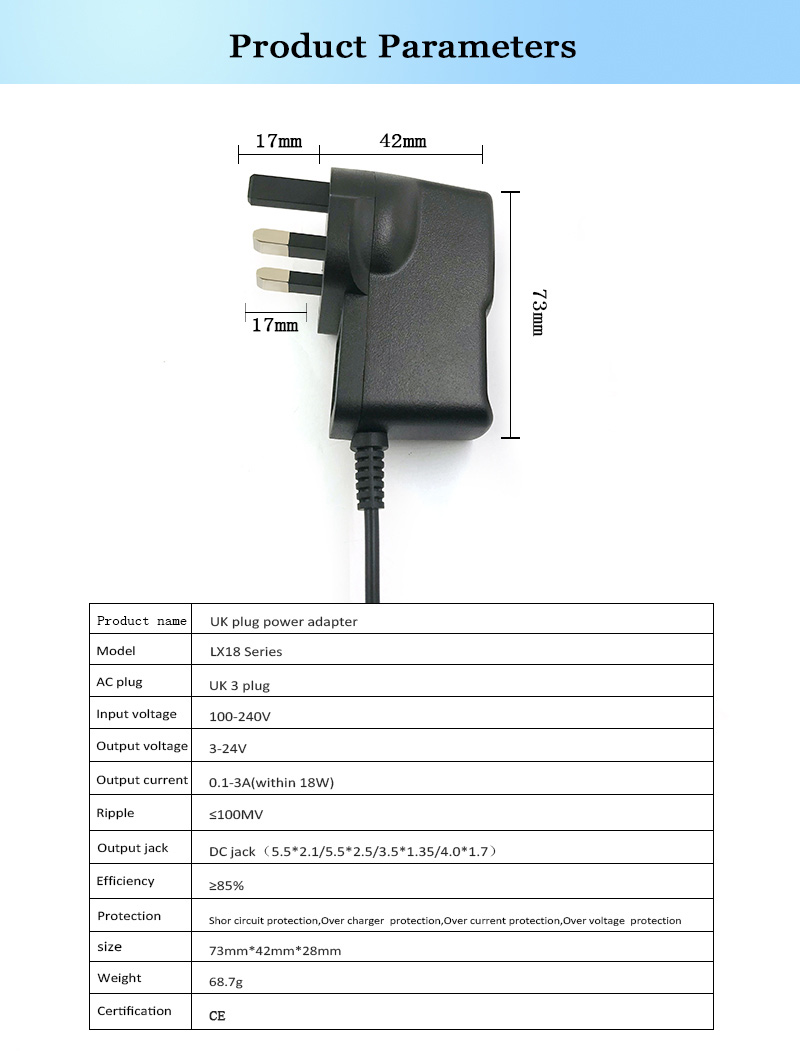 This product comes with a 15V power adapter for easy and convenient charging.