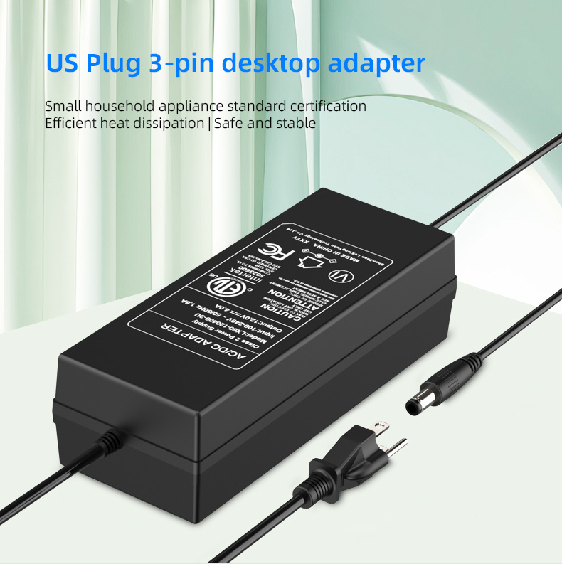 The 12 volt 4 amp adapter is a power supply that can output up to 48 watts of power, designed to be used with various devices requiring this type of power input.