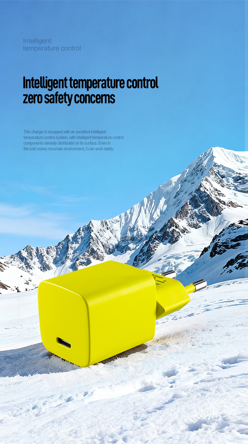 As the morning light filters through a Parisian café window, a coral-orange charger glows beside a cappuccino. In Berlin, a mint-green unit accents a minimalist desk. Across the continent, the PD20W Single USB-C European Standard Colorful Charger.