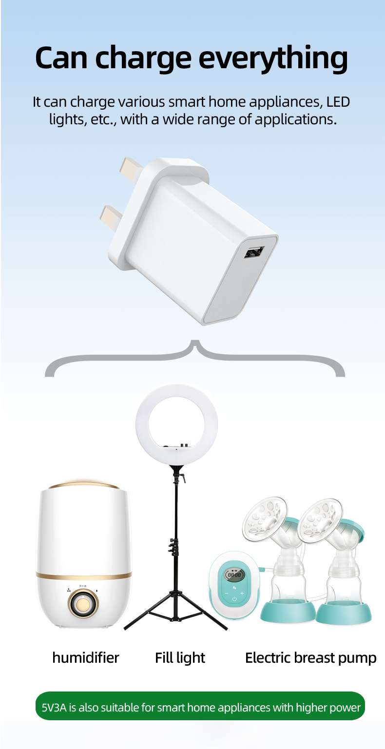 The best portable charger for Android and USB iPhone charger is a 5V 3A power supply USB adapter.