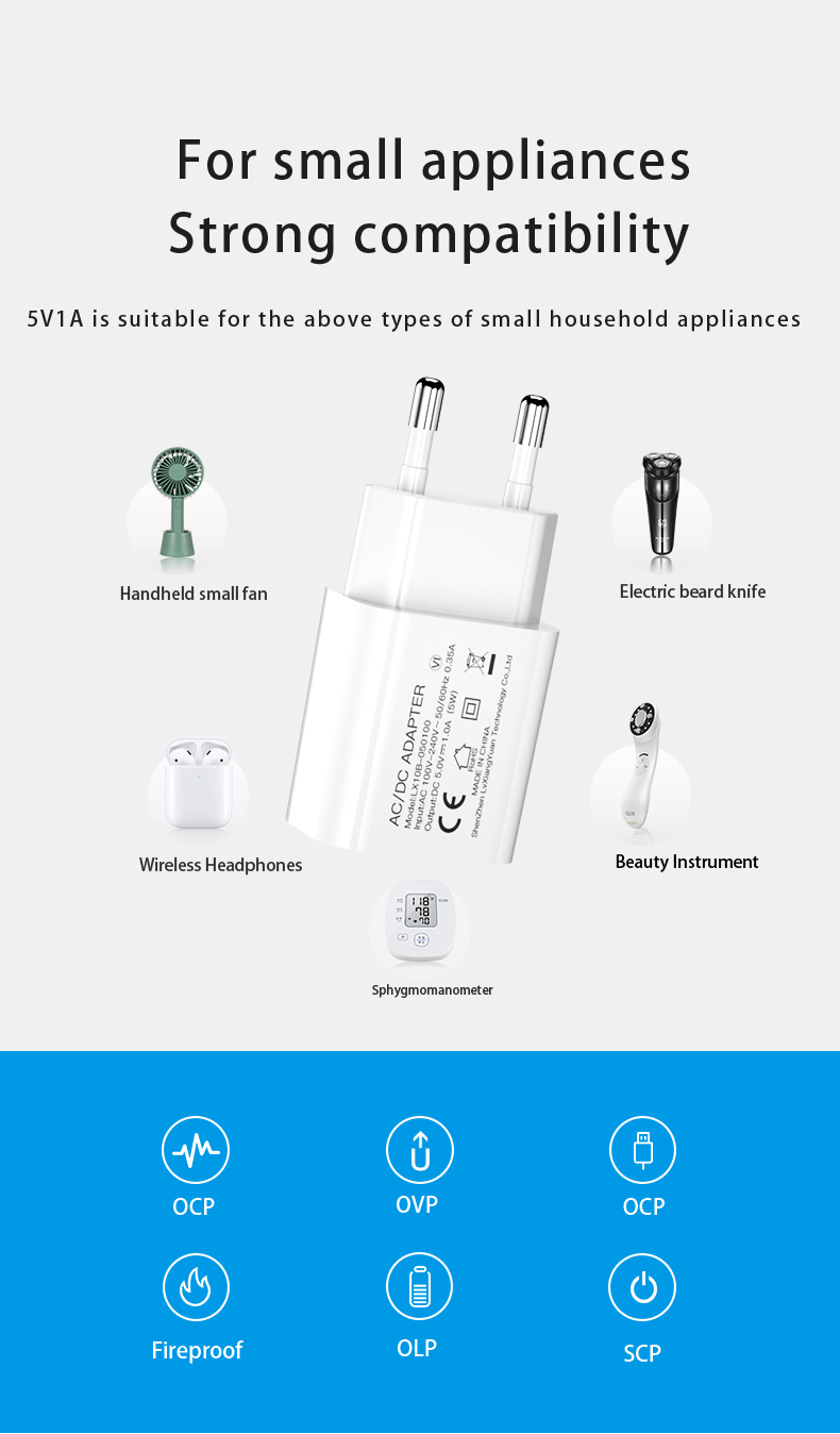 Efficiently power up your devices with a 5V 1.5 A USB charger or 5v 1.5 amp usb charger with dc 5v 1.5 a output.