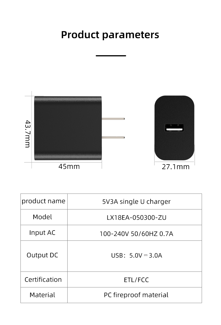 5v 3a usb power adapter