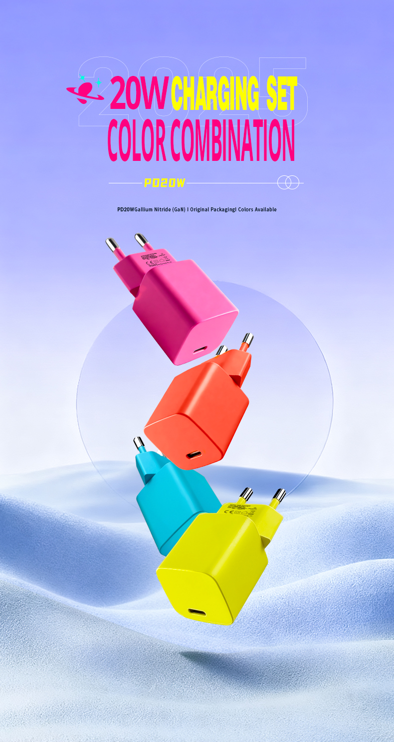The GaN 20W charger leverages Gallium Nitride technology for ultra-compact size and 93% peak efficiency. Delivers PD 3.0 fast charging (9V/2.22A), powering iPhones to 50% in ~30 minutes. Features universal 100-240V input, foldable plugs, and industrial-grade thermal management with CE/FCC safety certifications.