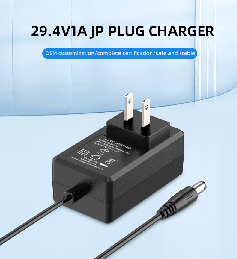 A 29.4V battery charger is a device that is specifically designed to charge batteries with a voltage rating of 29.4V. Such batteries are commonly used in a variety of applications, including electric bikes, electric scooters, electric skateboards, and other electric vehicles. The charger has a DC output voltage of 29.4V and should be used with batteries that have the same voltage rating. The charger is equipped with safety features such as overcharge protection, over-current protection, and short-circuit protection, to prevent damage to the battery or the charger itself. It is important to choose a charger that is compatible with the specific battery that you have, as using an incompatible charger can damage the battery and reduce its lifespan.