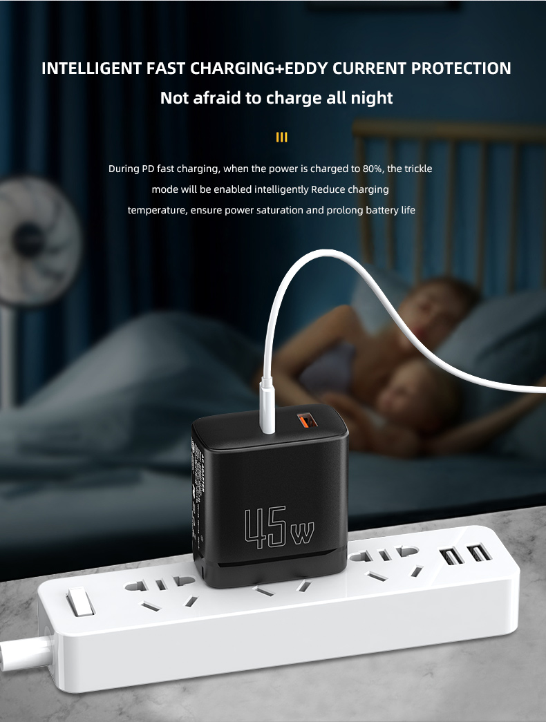 A 45 watt charger for Samsung is a type of power adapter that provides up to 45 watts of power output to charge Samsung devices such as smartphones, tablets, and laptops that support fast charging. Samsung devices that support 45W charging include the Galaxy S20, Galaxy Note 10, Galaxy Tab S7/S7+, and Galaxy Book Flex. 45W chargers are equipped with supporting technologies like Qualcomm Quick Charge and USB Power Delivery to ensure fast charging for your device. It is recommended to use a Samsung 45W charger for Samsung devices to ensure compatibility and optimal charging performance.