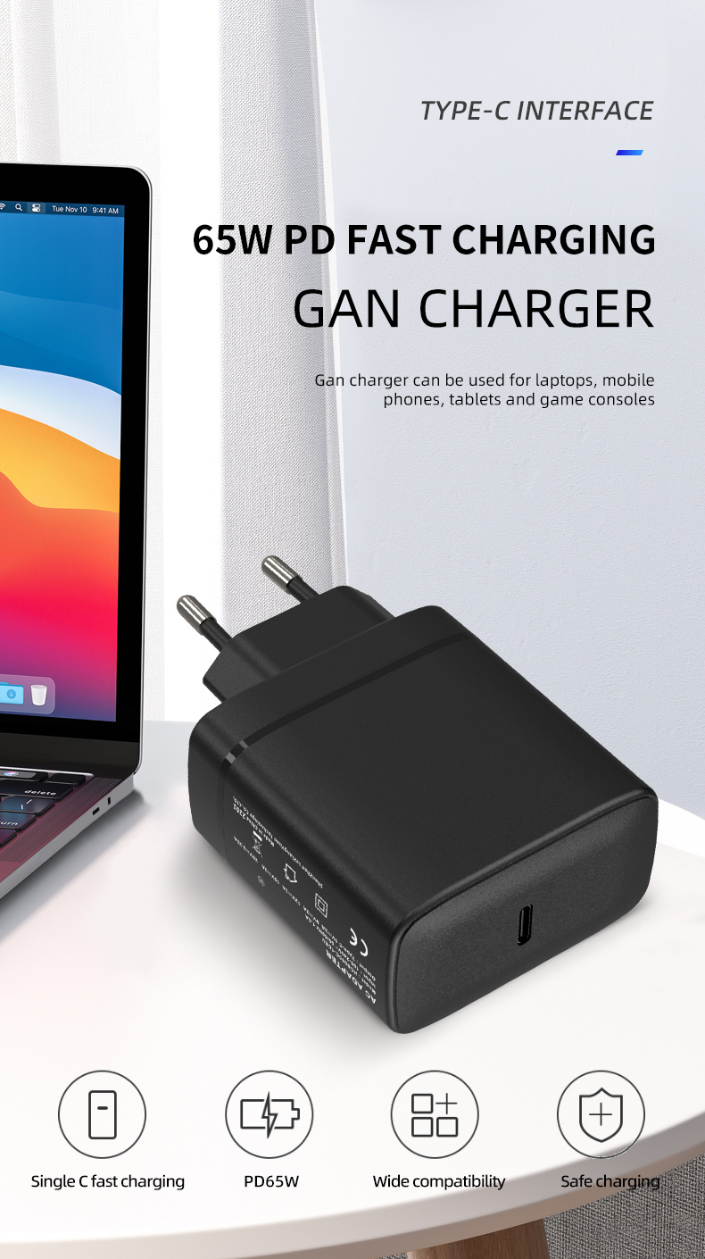 A super-fast C charger delivers high-speed charging to compatible devices with USB-C ports, making it efficient for users on-the-go.