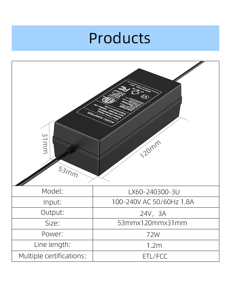 An adaptor with specifications of 24V and 3A (ampere) means it is a device that can convert the input voltage of 110-240V AC to a 24V DC output voltage. The maximum output current that the adaptor can provide is 3 amps.