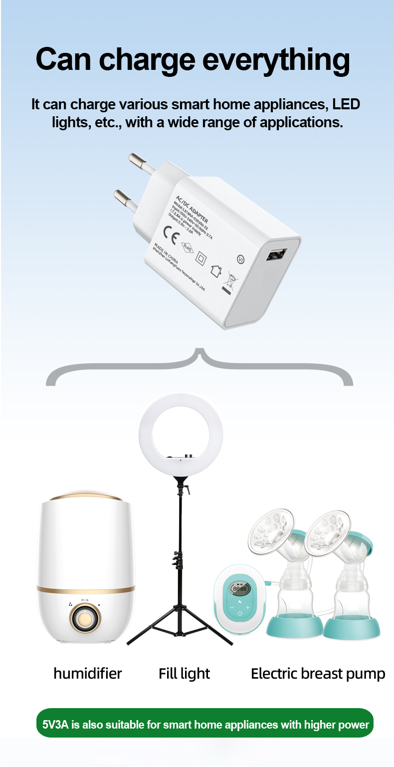 5V 3A USB wall charger