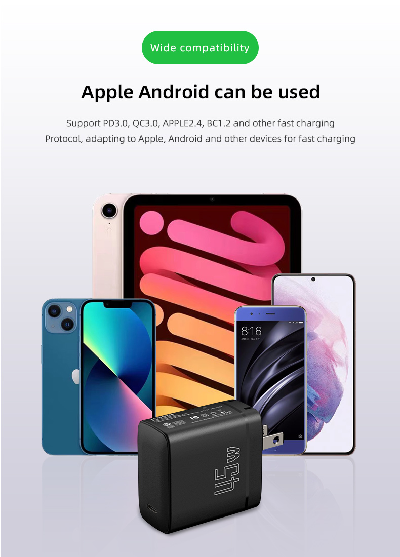 Experience lightning-fast charging speeds with Samsung's 45W PD charger, or 45 watt charger or samsung super fast charger 45w the ultimate 45 watt solution.