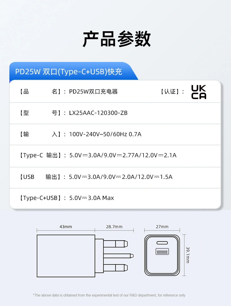 PD 25W充电器
