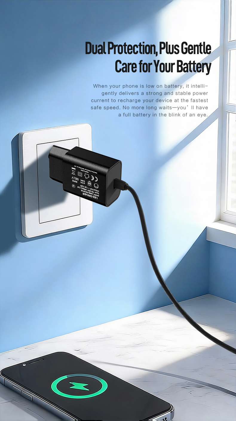The 5v 1a usb power adapter delivers stable 5W power with universal 100-240V input. Features USB-A output, over-current/short-circuit protection, and medical-grade voltage stability (±2%). CE/FCC certified for IoT sensors, medical devices, and low-power electronics.