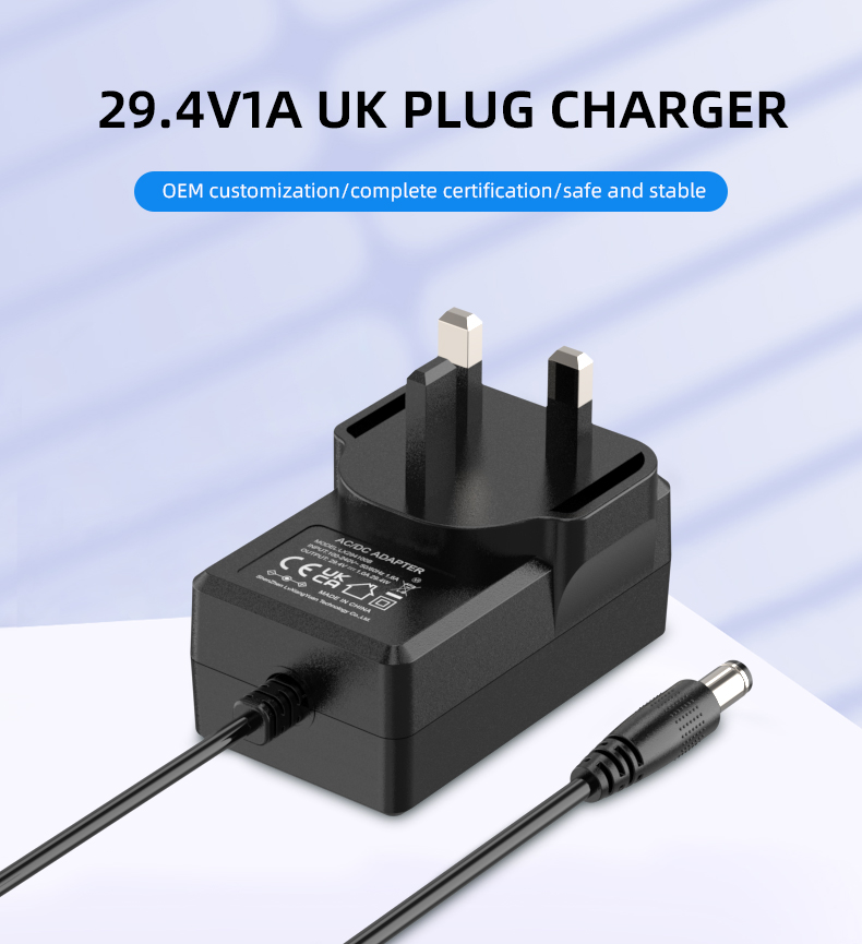A 29.4V battery charger is a device that is specifically designed to charge batteries with a voltage rating of 29.4V. Such batteries are commonly used in a variety of applications, including electric bikes, electric scooters, electric skateboards, and other electric vehicles. The charger has a DC output voltage of 29.4V and should be used with batteries that have the same voltage rating. The charger is equipped with safety features such as overcharge protection, over-current protection, and short-circuit protection, to prevent damage to the battery or the charger itself. It is important to choose a charger that is compatible with the specific battery that you have, as using an incompatible charger can damage the battery and reduce its lifespan.