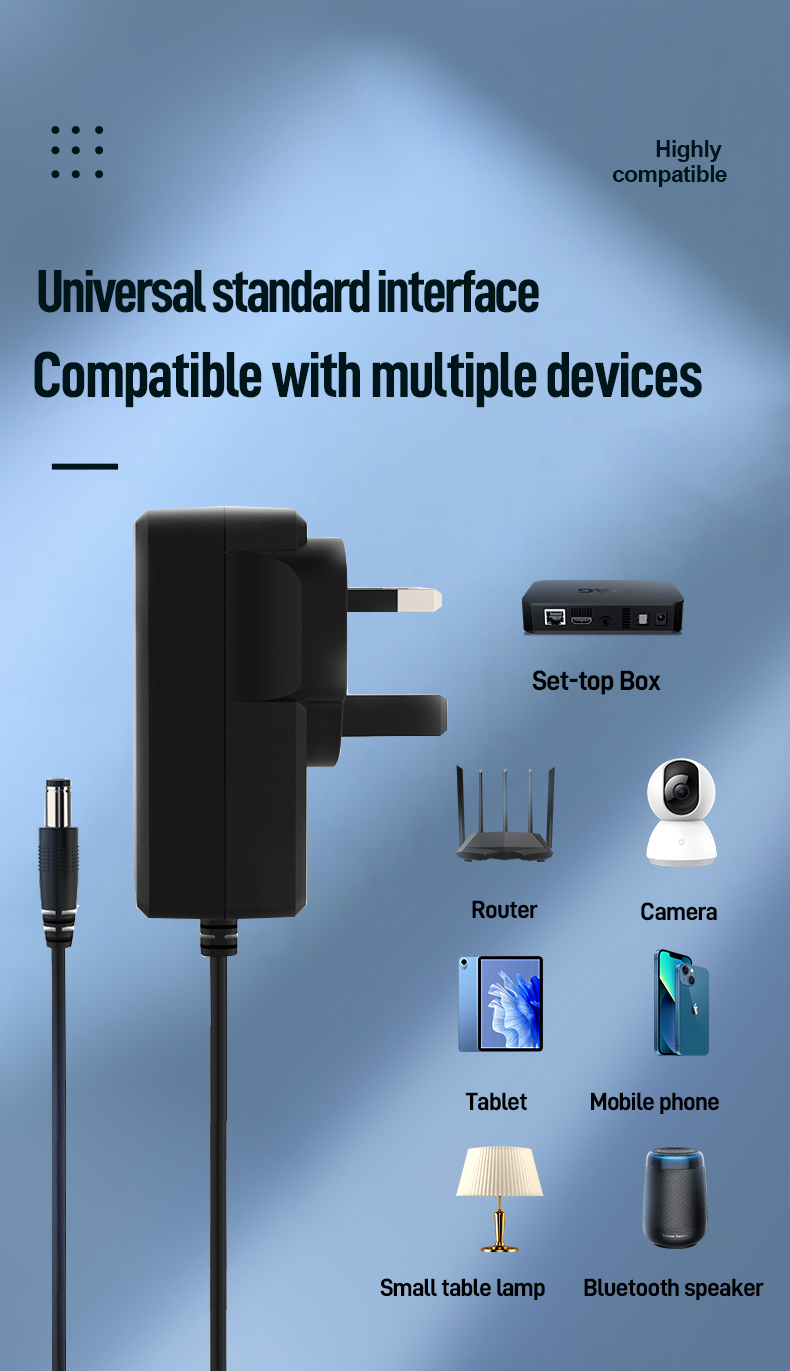This 5V 2A switching power supply delivers stable 10W power as a 5v 2amp 10w power adapter. Designed specifically as a 5V 2A Power Adapter for LED Light, it provides flicker-free illumination and reliable voltage control.