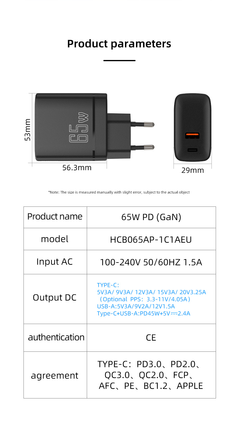 usb c charger 65w