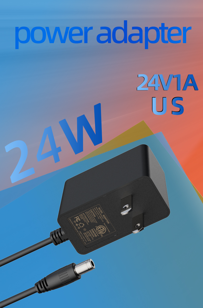 Experience hassle-free device charging with our 24V 1A AC adapter.