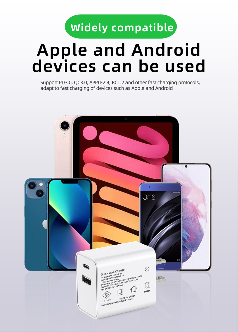 Charge your devices lightning fast with our 20W fast charger, including a type C portable charger and an iPhone 20W USB C power adapter.