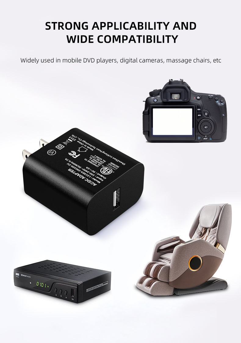 9V 2A 18W charger 9v or USB charger 9v with USB port for fast charging of devices that require a 9V output, such as smartphones and tablets.