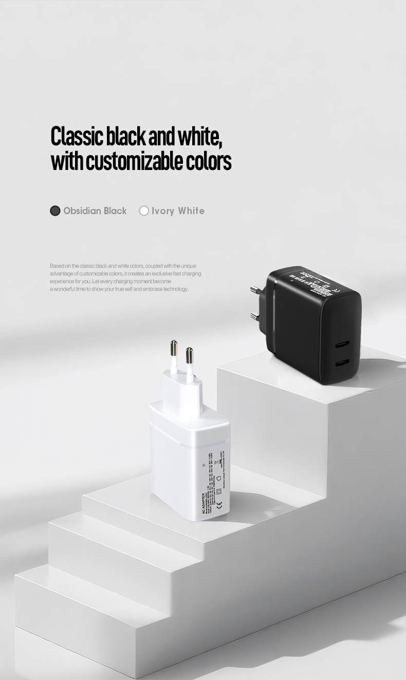 The USB-C PD 65W GaN Wall Charger Brick delivers laptop-fast charging via USB-C Power Delivery. Leveraging gallium nitride technology, it powers MacBooks, tablets, and phones in an ultra-compact design. Features foldable prongs, universal 100-240V input, and multi-protection safety (FCC/CE) for efficient global use.
