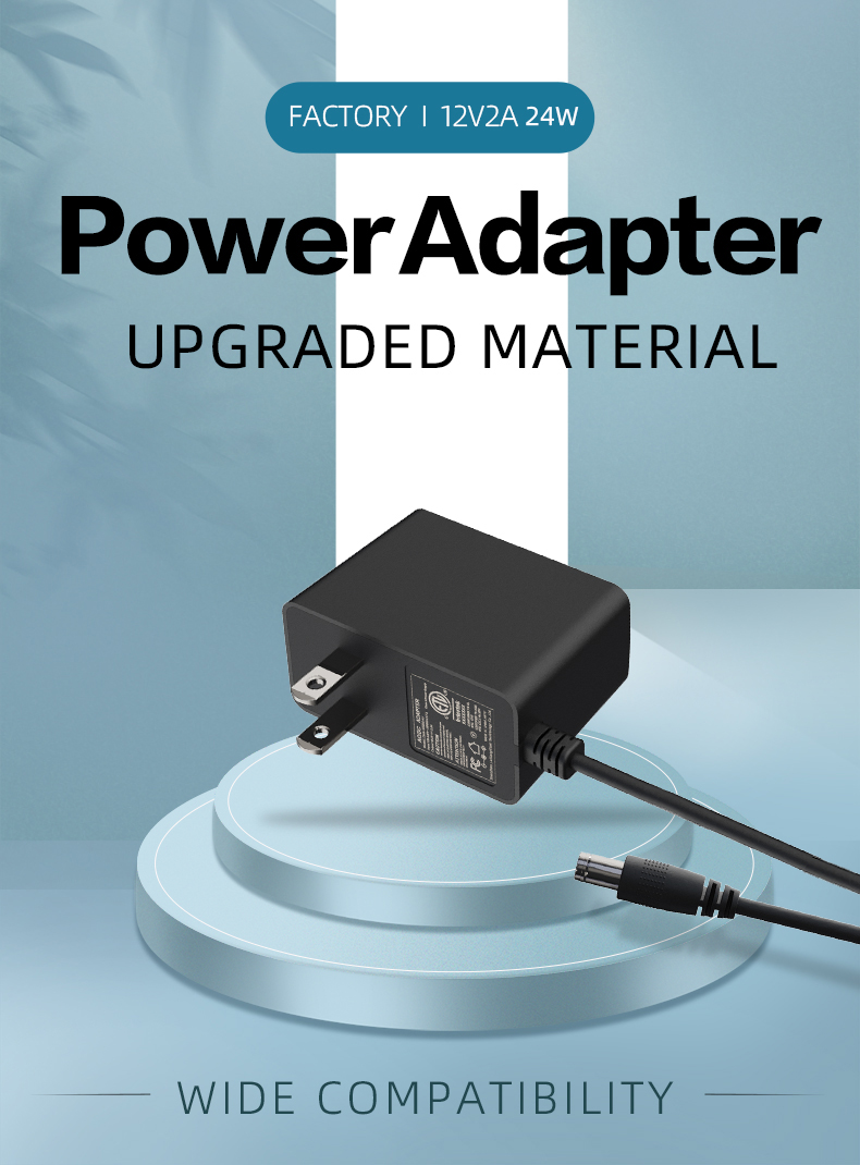 A 12 volt 2 amp adapter, also known as a 12v 2 amp AC adapter, is an AC adapter 12v 2a 24w delivering 24W of power at 12V and 2A.