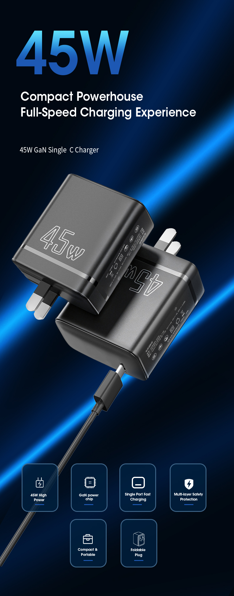 This high-performance 45 watt charger comes with a budget-friendly 45 watt charger price, delivering stable fast power for most small laptops and mainstream smartphones perfectly.r the charger. Therefore, it is recommended to use the charger that came with your laptop or to purchase a replacement from the laptop manufacturer or a reputable third-party seller.