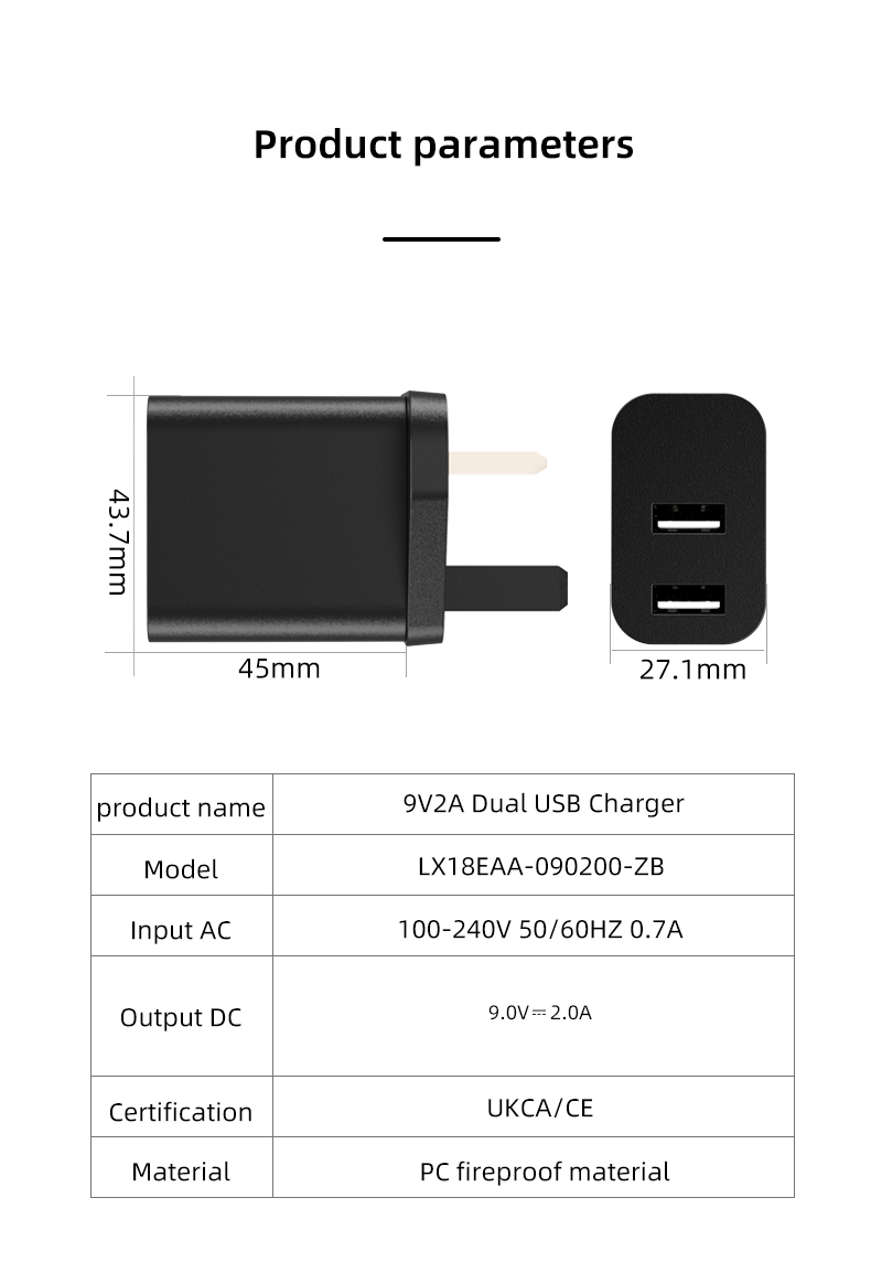 A 9V 2A power adapter is a device that converts AC voltage to DC voltage with an output of 9 volts and a maximum current of 2 amperes, usually used to power electronics such as routers, modems, and other small devices.