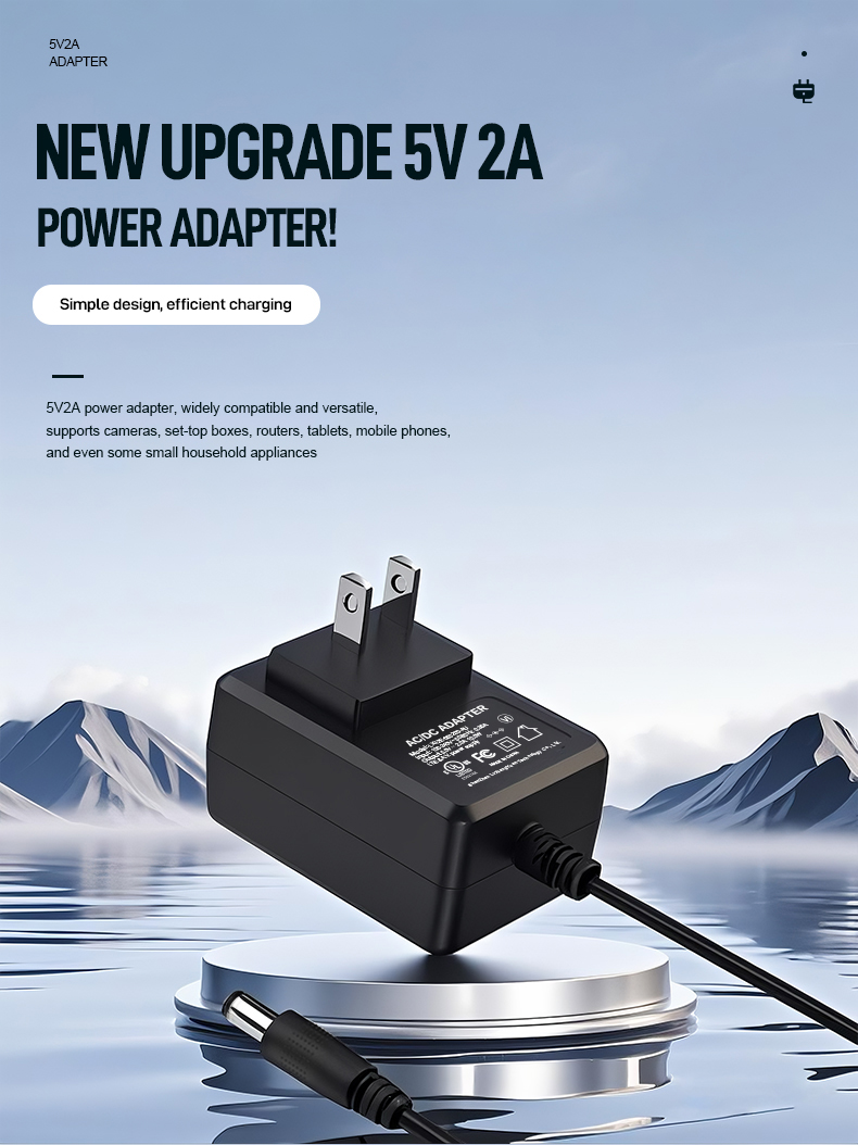 This essential **DC Power Adapter** converts AC wall power into safe, regulated DC current to operate low-voltage electronics. Designed for portability, it easily connects to devices needing DC input. Commonly provides outputs like 5V, 9V, or 12V. Ensures stable power for items like routers, monitors, speakers, and LED strips while eliminating bulky internal AC cords.