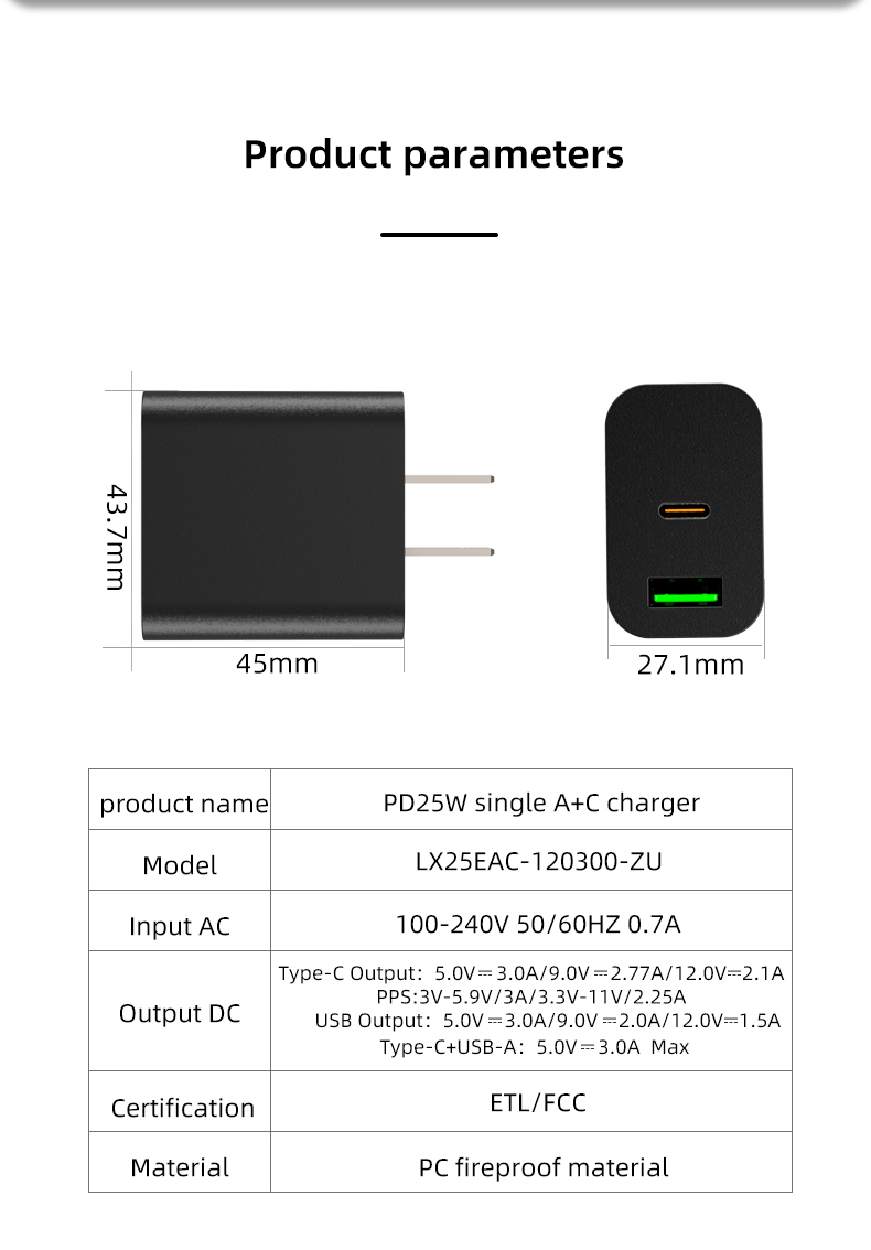 Get charged in a flash with Samsung 25W USB C fast charger and our top-quality USB C charger adapter, proudly made in our PD charger factory.