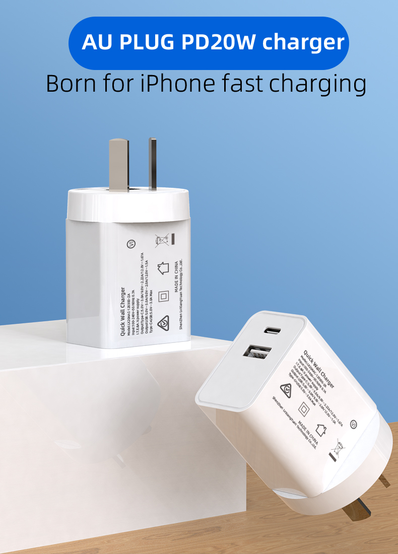 A charging PD 20W charger is a type of power adapter that uses the Power Delivery (PD) charging protocol to deliver up to 20 watts of power to compatible devices. It is designed to provide fast charging capabilities to devices that support this technology, such as some smartphones, tablets, and laptops. The PD charging protocol can adjust the power output based on the device's power requirements, which helps to optimize the charging speed and reduce the risk of damaging the battery. This type of 20W charger typically has a USB-C port and comes with a detachable cable that can connect to the device being charged.