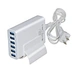 5V 12A 60W 6-Port USB Wall Charger with 2 port  QC3.0 USB Charging Station
