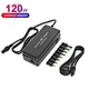 120W Multi -Function Notebook Charger DC 15V/16V/18V/19V/20V/22V/24V Adjustable Universal Laptop Power Adaptor