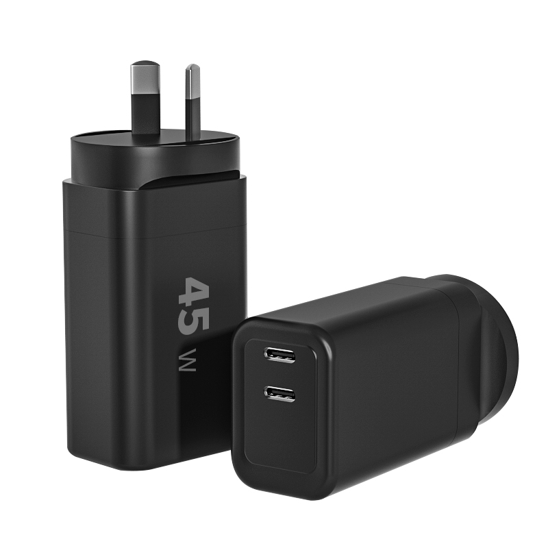 45W Gan Top Selling Products 2 Usb-c Charge Power Adapter Fast Charging Cube Block USB Fast Charger New Technology Products YDS