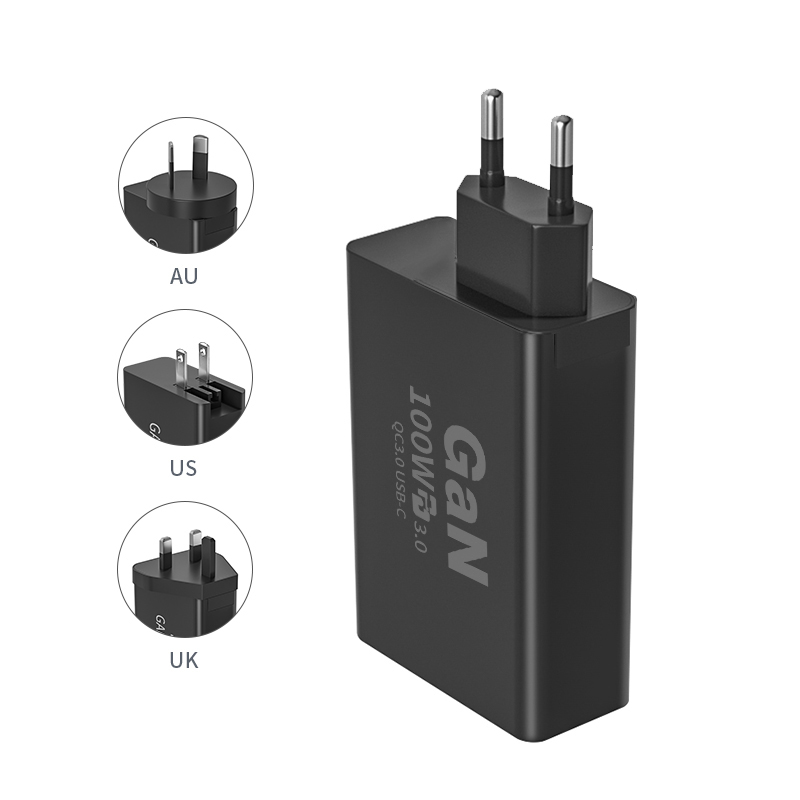 100W PD 3.0 Charger Wall GaN Chargers 4-Port USB C USB a Power Adapter Fast Charger