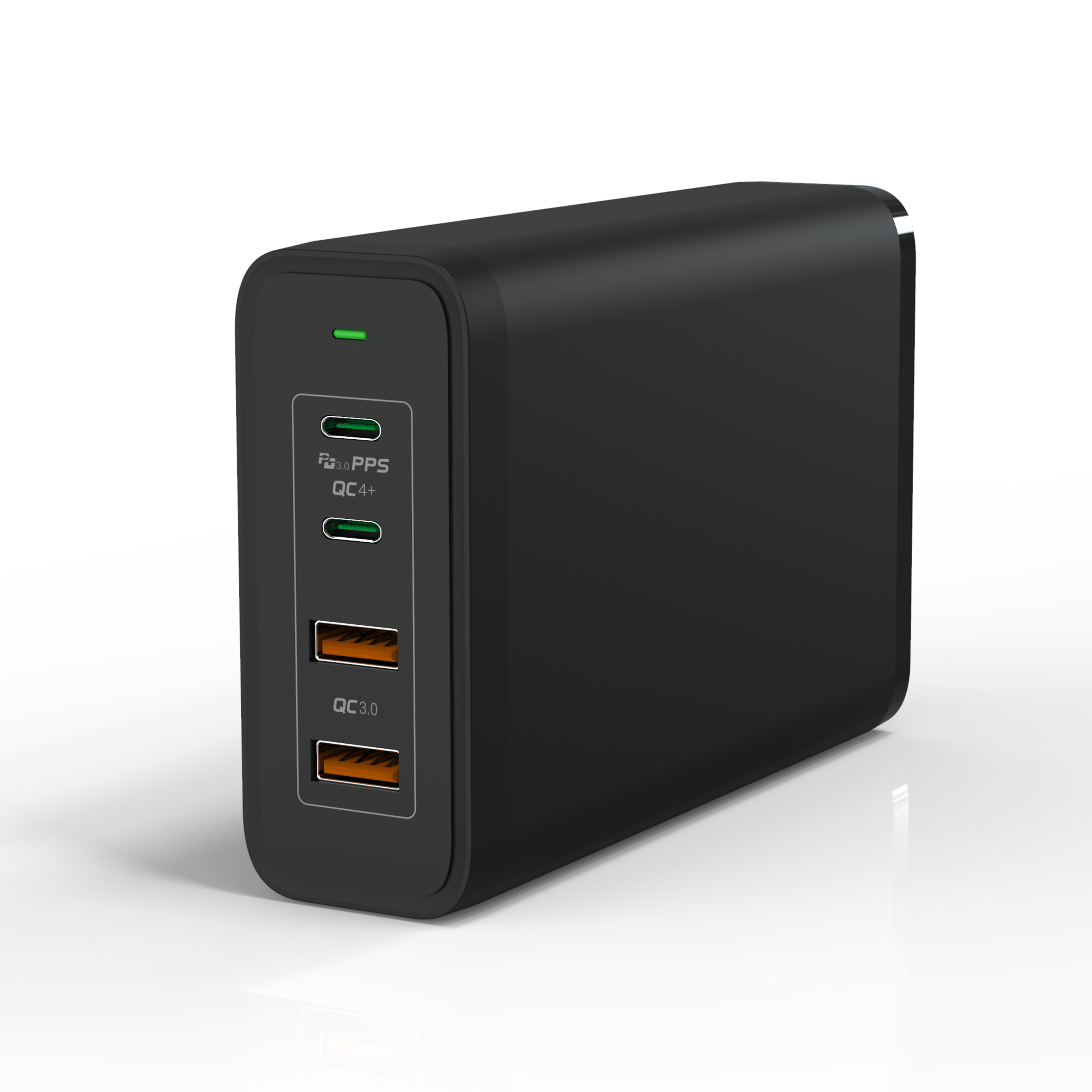 245W GaN Desktop Charger 4-Port USB Type C PD Charger QC3.0 Fast Charger Multi-Function Charging Adapter