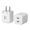 2-Ports TYPE-C GaN Charger 35W  Portable Travel Wall Charger PD Fast Charging Adapter for Mobile Phone Charger