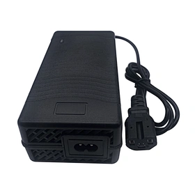 Universal Battery Charger 12.6V10A with OTP/OVP/OCP Protection and C13 DC Tip for Desktop Use