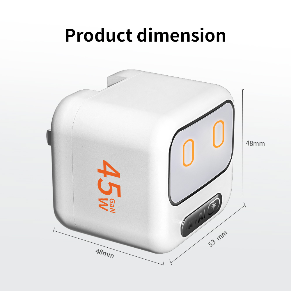Fast GaN Charger 45W With AI Night Light