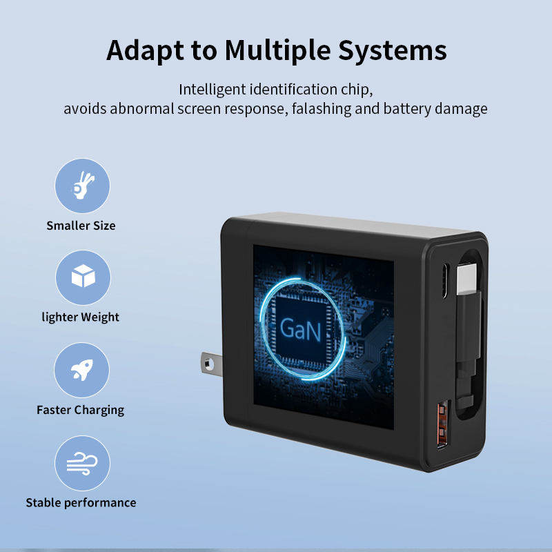 100w gan charger with built-in cable