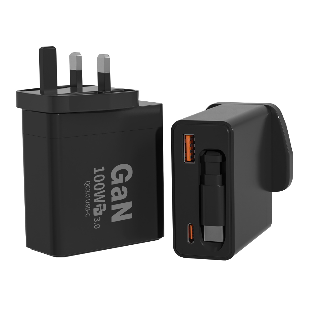 100w retractable gan charger