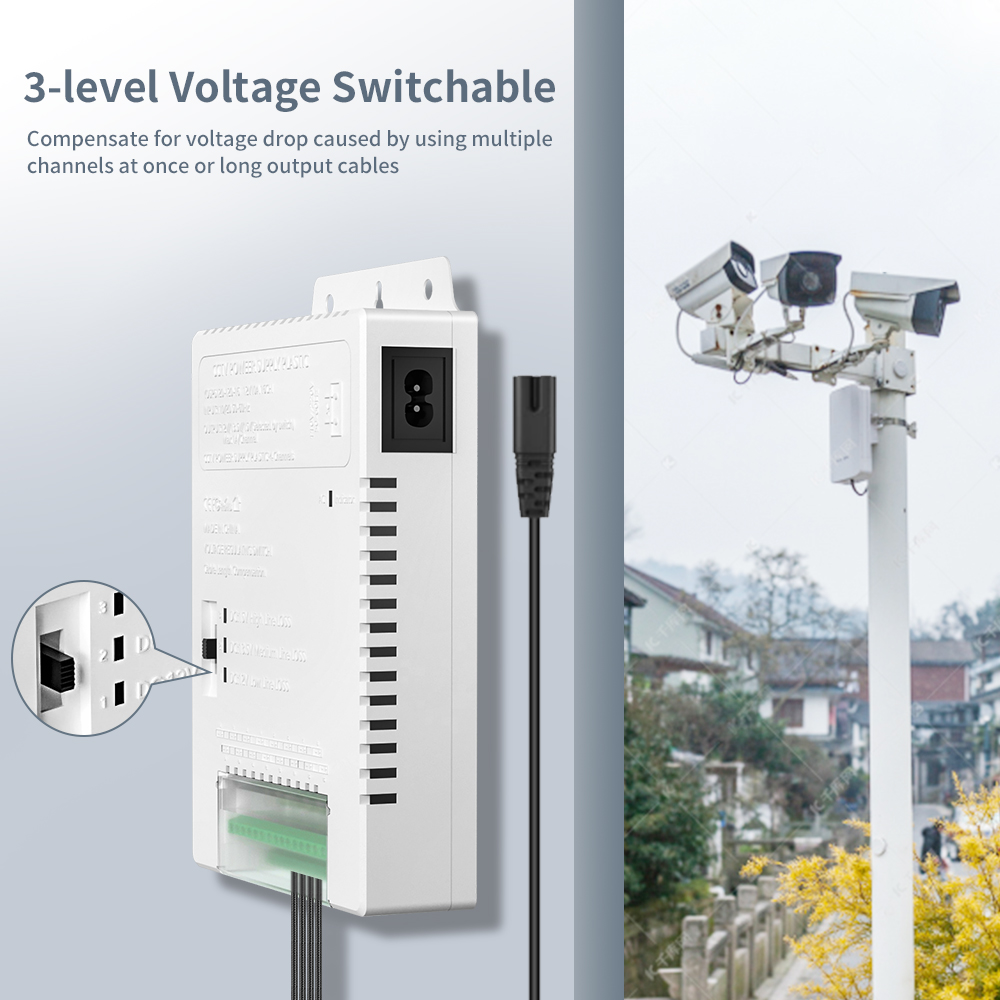 3 level voltage switchable power adapter